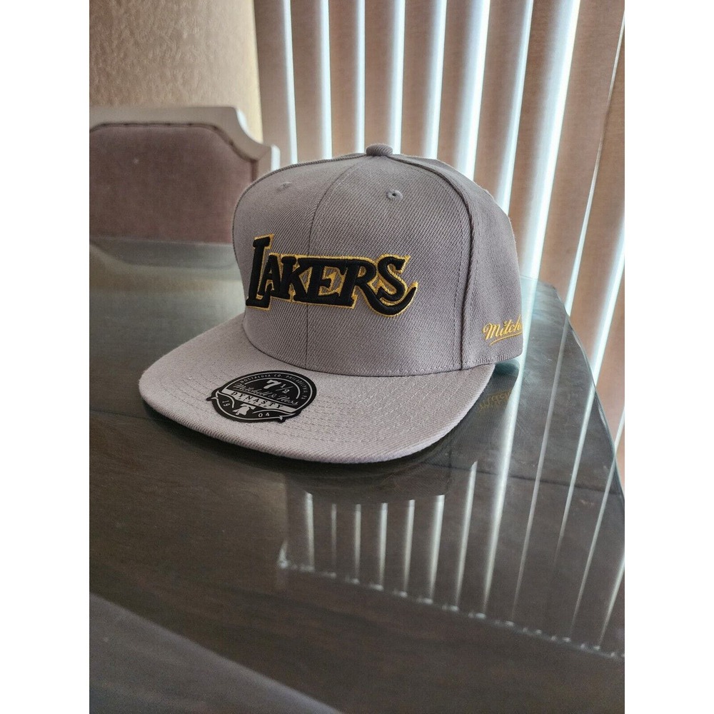 Mitchell & Ness Los Angeles Lakers 50th Anniversary Gray Fitted Cap Size 7 1/2